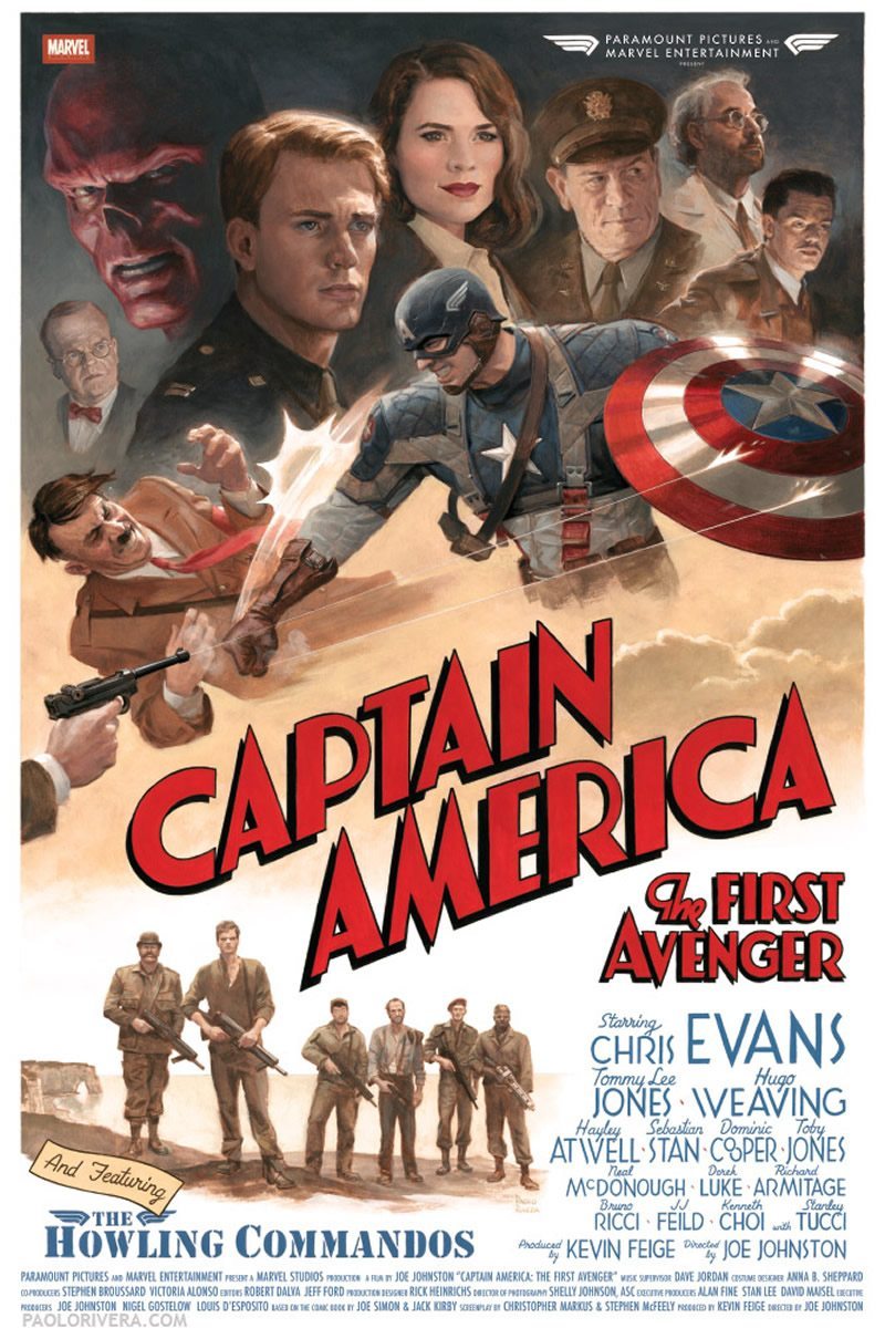 capitan america: el primer vengador capitan america: el primer vengador póster retro