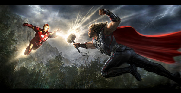 Iron Man vs Thor en los Vengadores