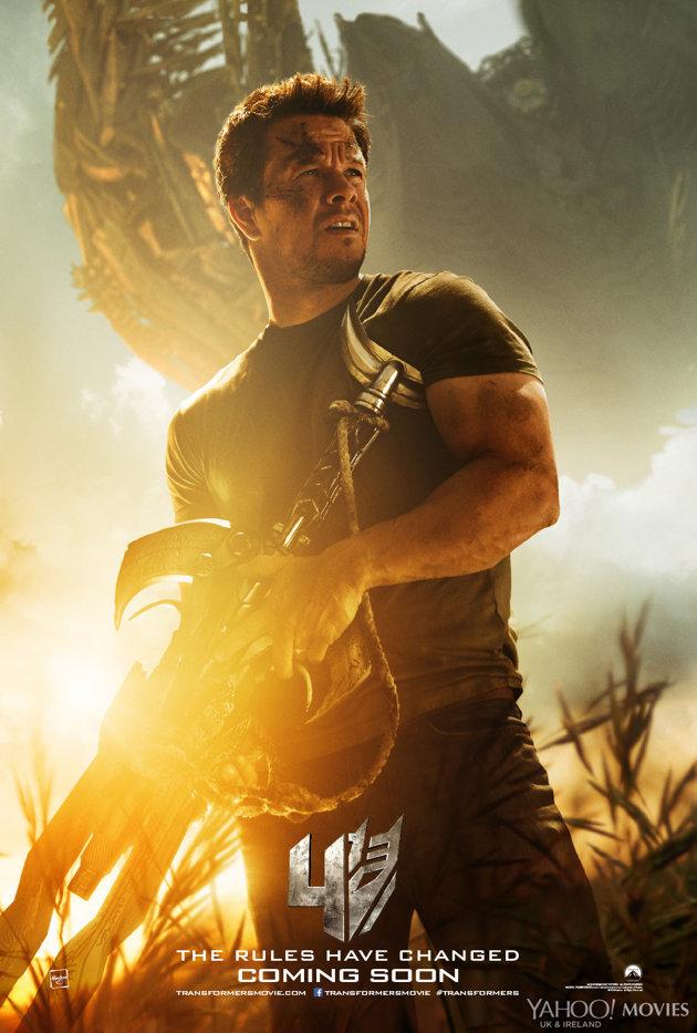 poster Mark Wahlberg de Transformers: la era de la extinción