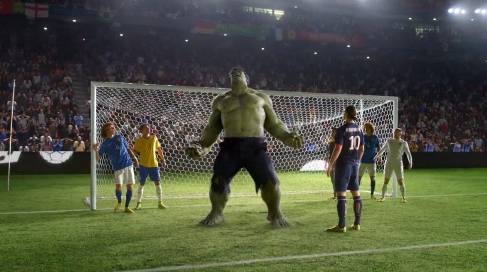 hulk en el nuevo anuncio nike fifa world cup 2014
