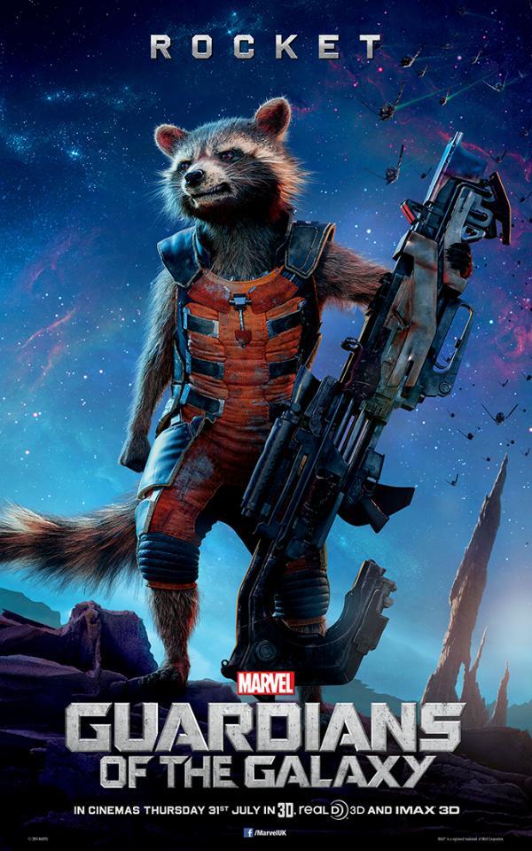 rocket raccoon poster guardianes de la galaxia