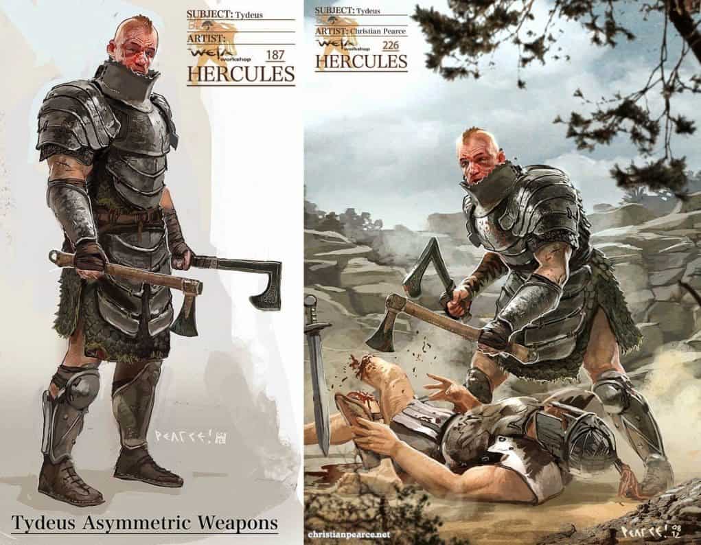 escena eliminada y concept art de hércules