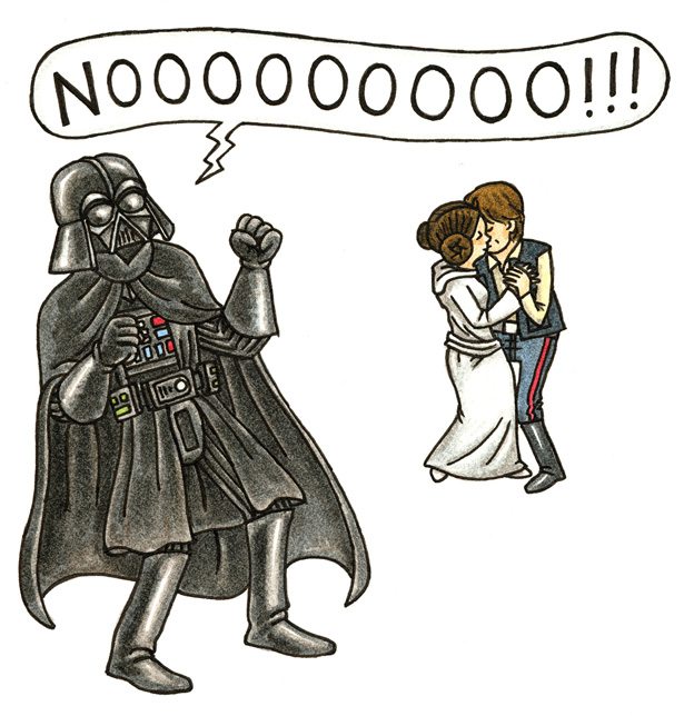 vader y su princesita