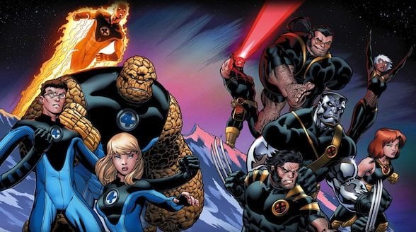 los cuatro fantásticos y x-men