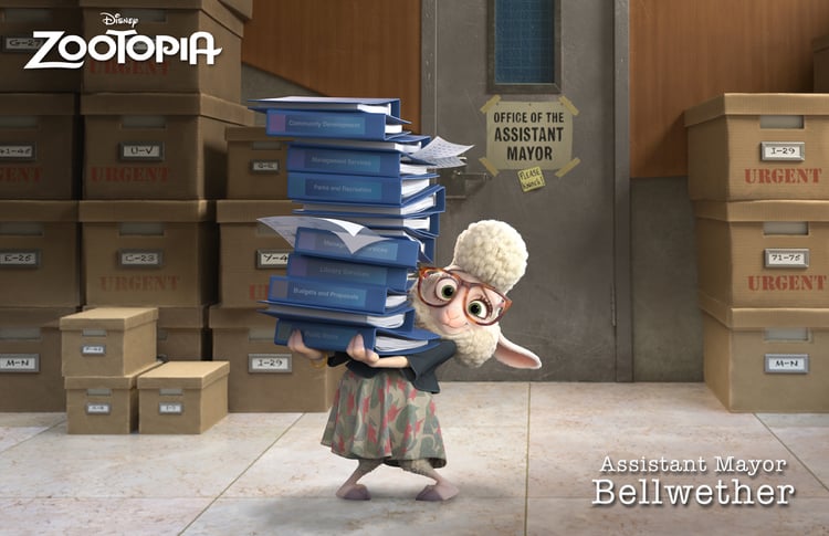 zootopia assitant mayor bellwether