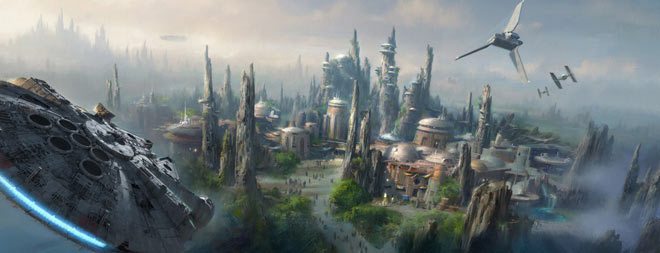 'Star Wars: El despertar de la fuerza' una película de 2000 millones concept-art-parque-de-atracciones-star-wars-disney-dest