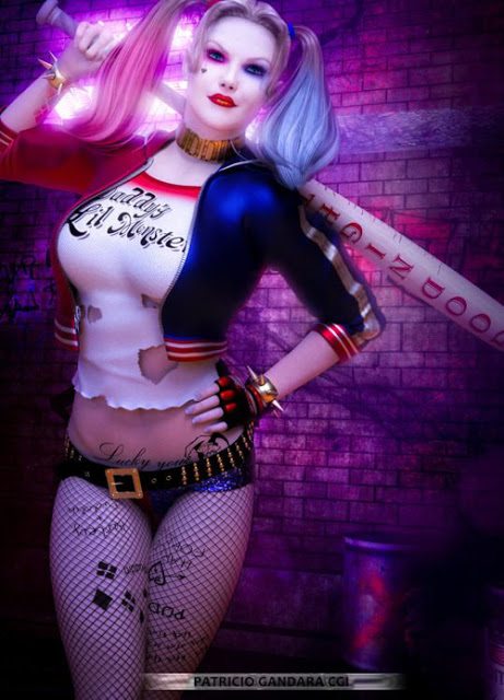 harley quinn (escuadron suicida) diseño 2