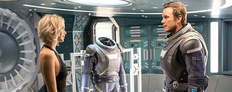 'passengers' estrena cartel con chris pratt y jennifer lawrence como protagonistas