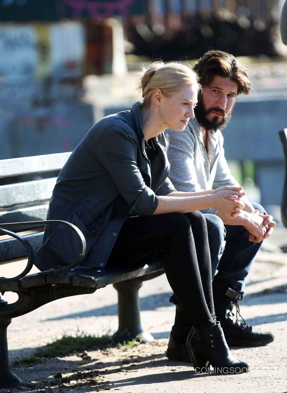 karen page en el rodaje de punisher