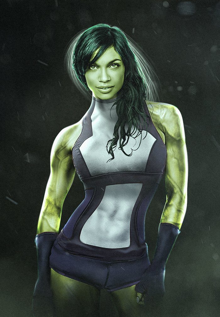 rosario dawson como she-hulk (hulka)