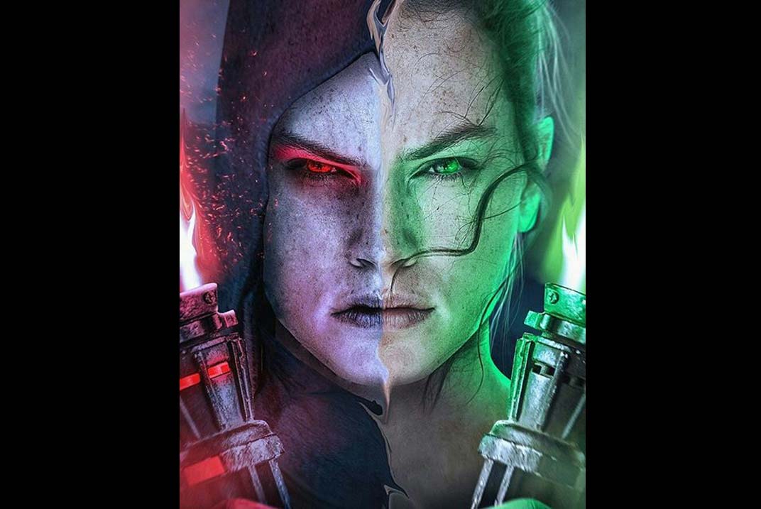 rey en el lado oscuro de la fuerza en 'star wars: the last jedi'