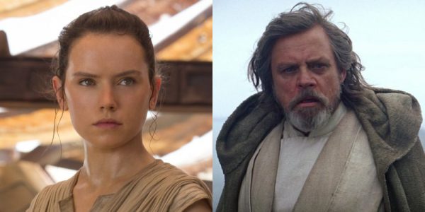 Rey y Luke Skywalker en Star Wars: Los Últimos Jedi rey y luke skywalker en star wars: los últimos jedi