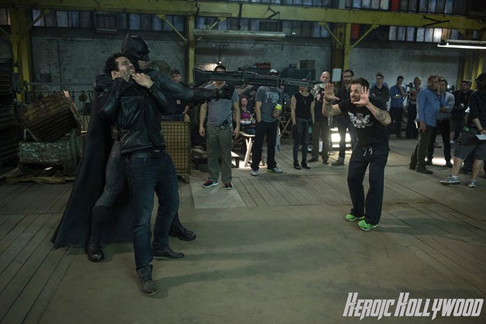 imagen detrás de las cámaras de 'batman v superman'