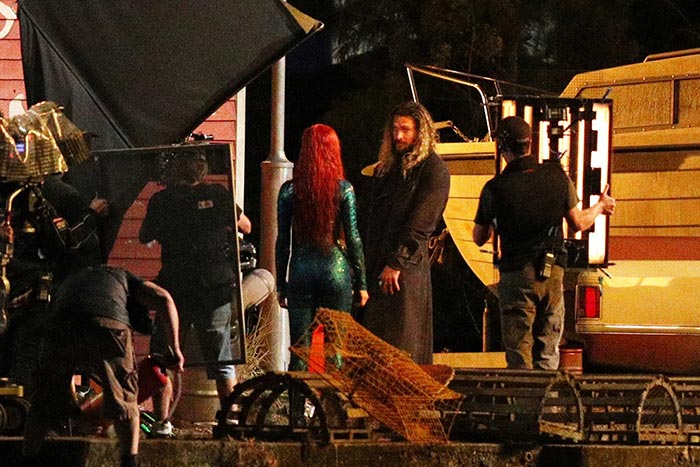 primera imagen oficial de aquaman y mera juntos en el rodaje