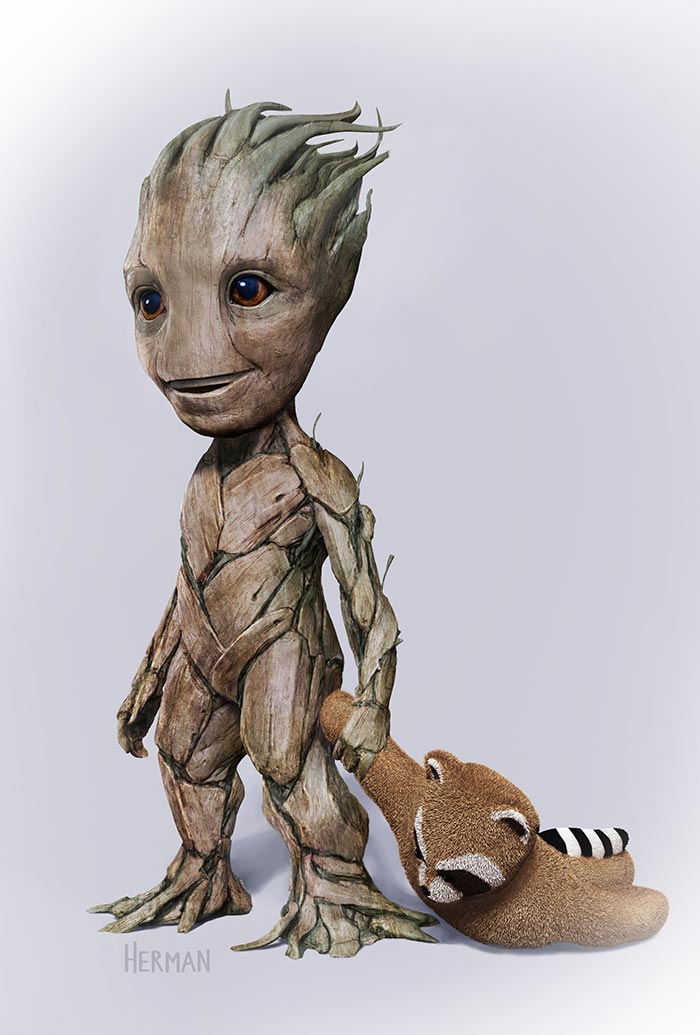 Diseños alternativos de Baby Groot en 'Guardianes de la Galaxia Vol. 2' diseños alternativos de baby groot en 'guardianes de la galaxia vol. 2'