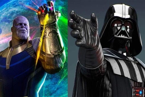 darth vader y thanos en vengadores: infinity war
