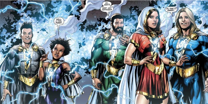 la familia marvel en shazam