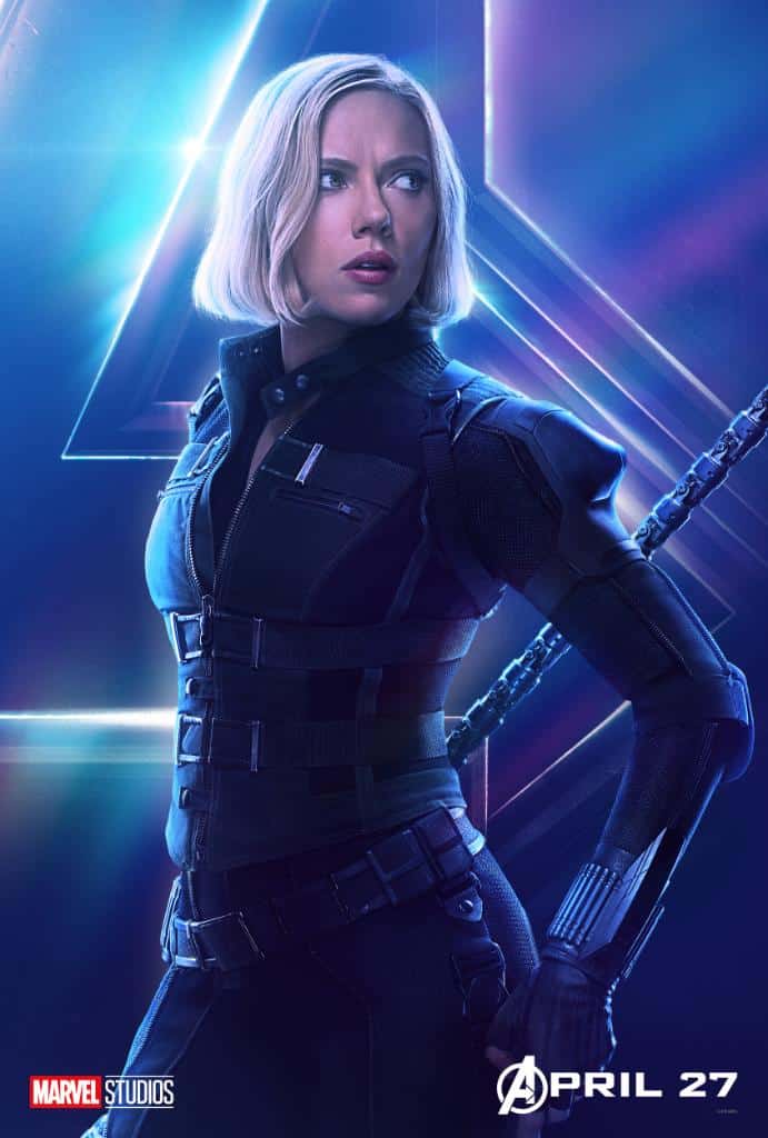 Nuevos pósters de personajes de 'Vengadores: Infinity war' scarlett johansson como black widow, en vengadores: infinity war