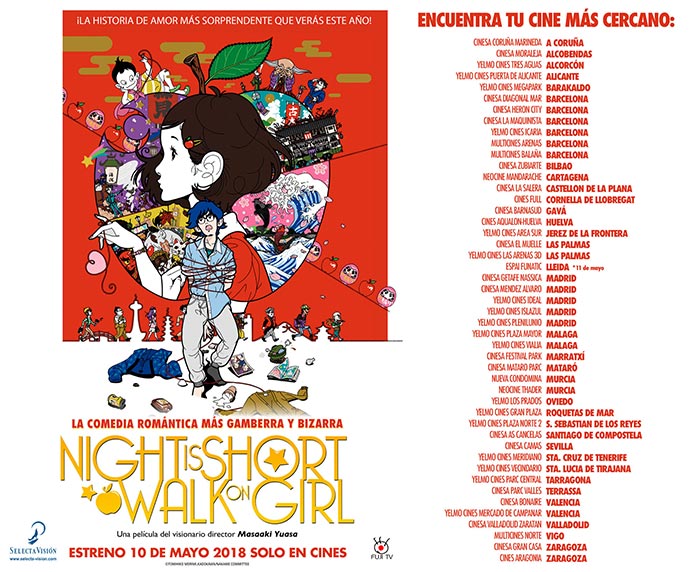 estreno en cines de night is short walk on girl
