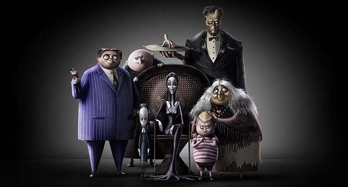 la familia addams en animación