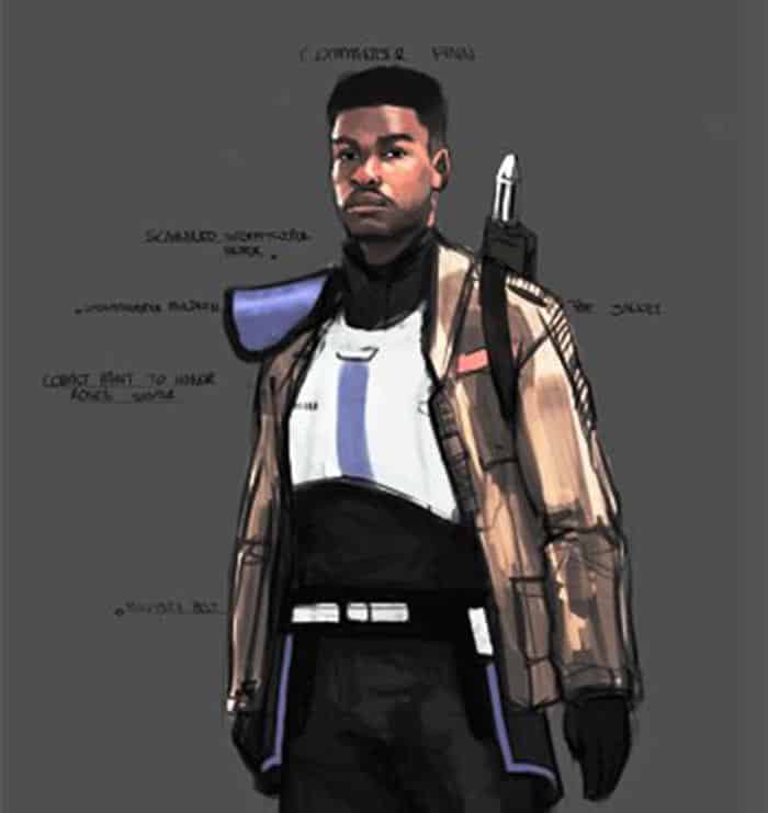 Concept art de Finn en Star Wars 9 Concept art de Finn en Star Wars 9