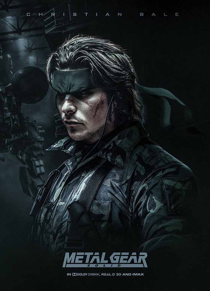 christian bale como snake en metal gear solid