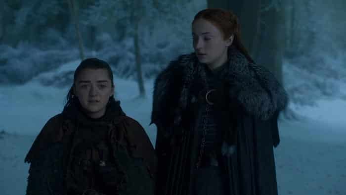 Arya y Sansa Stark en Juego de Tronos