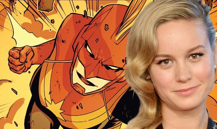 capitana marvel (brie larson) con casco y cresta