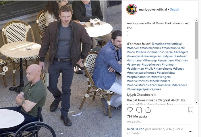 X-Men: Fénix Oscura: Imagen del regreso de Charles Xavier y Magneto Magneto y Charles Xavier en el rodaje de X-Men: Fénix Oscura