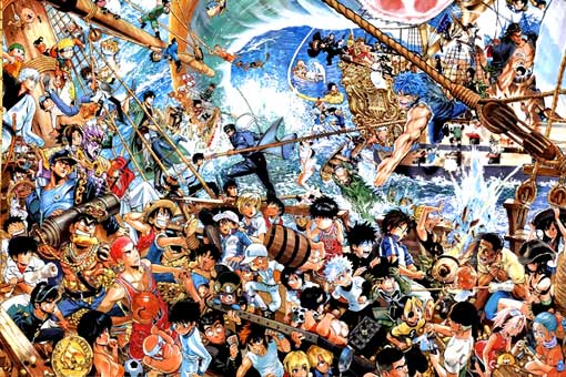 imagen por los 40 años de shounen jump del creador de one punch man