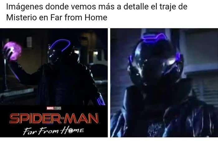 la imagen falsa de mysterio en spider-man: lejos de casa