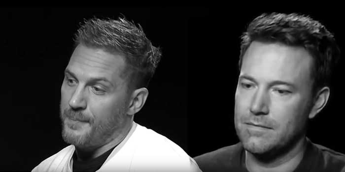 sadhardy venom: tom hardy hace lo mismo que ben affleck con su sadaffleck