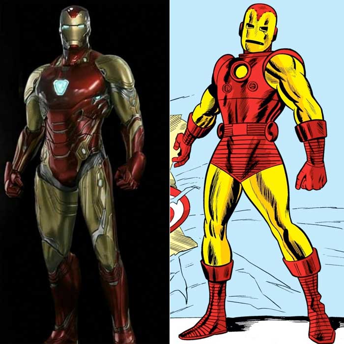 la armadura de iron man en vengadores: endgame está sacada del cómic