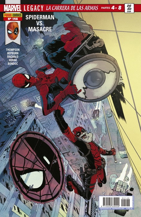 portada de el asombroso spiderman 146 con deadpool