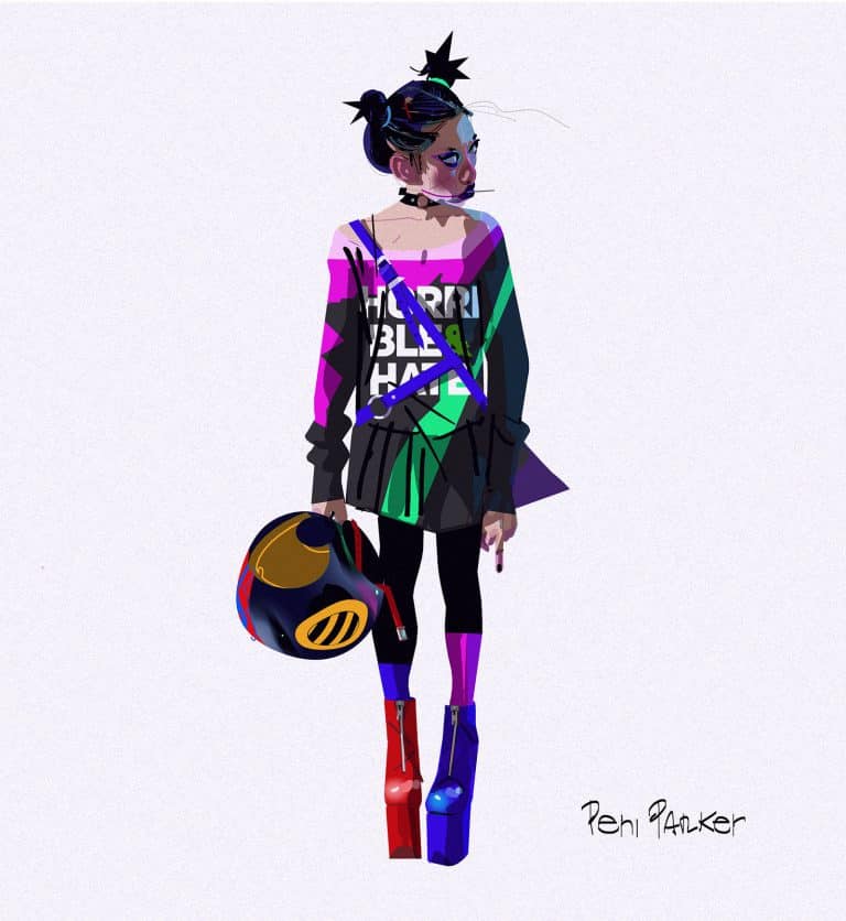 Concept art Alberto Mielgo - Peni Parker