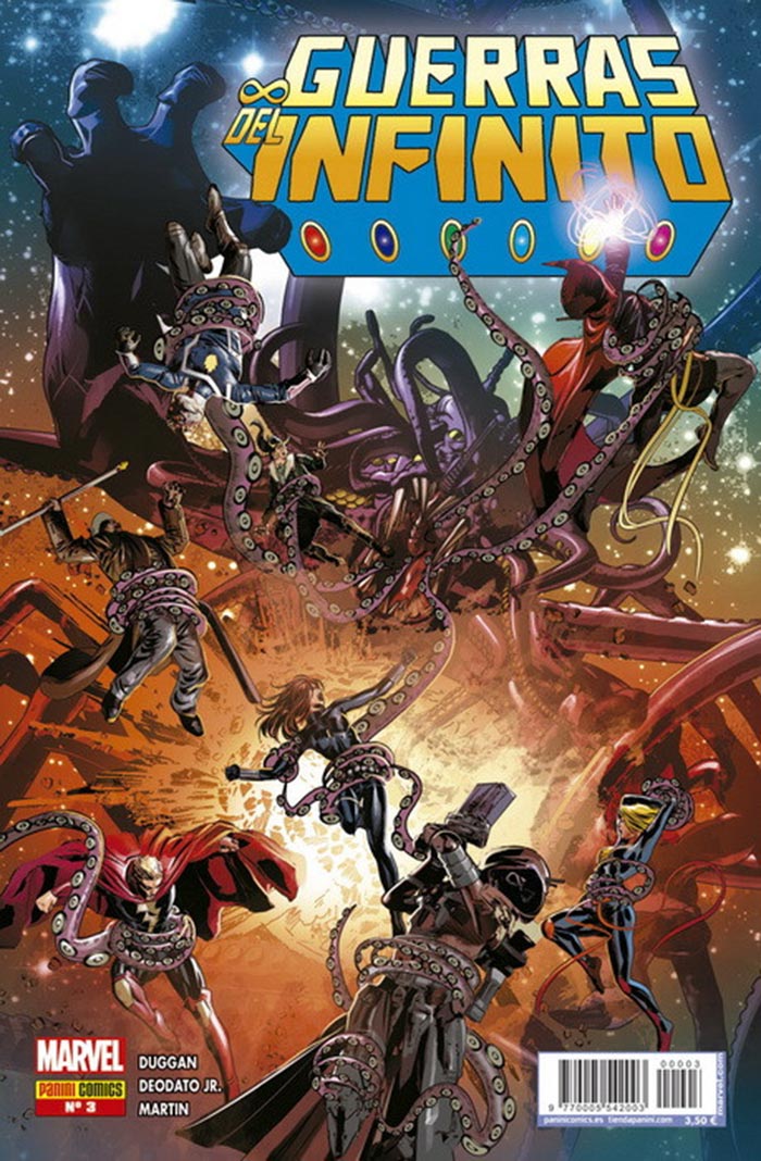 portada de guerras del infinito 3 (marvel - panini cómics)