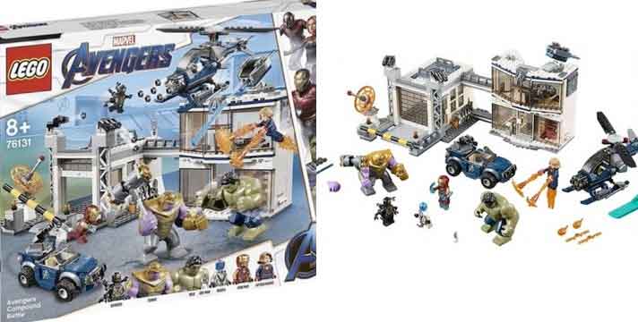 set de lego muestra una batalla de vengadores: endgame