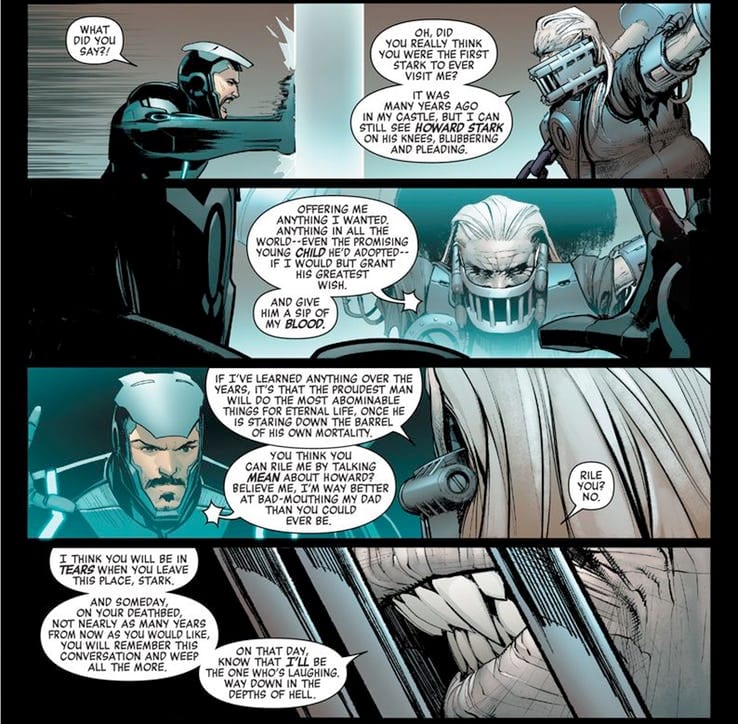 tony stark tiene un secreto de familia relacionado con un villano de marvel