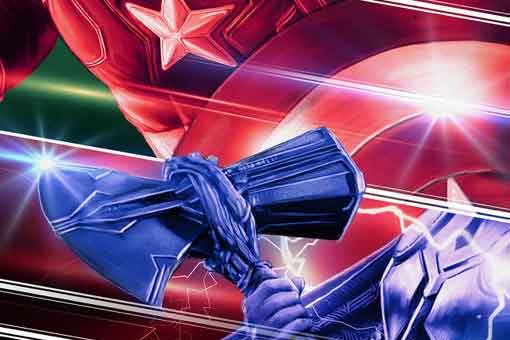 póster de vengadores: endgame centrado en las armas de los 6 héroes