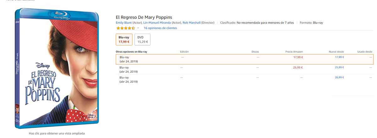 El Regreso de Mary Poppins: Análisis del Blu-Ray blu-ray el regreso de mary poppins