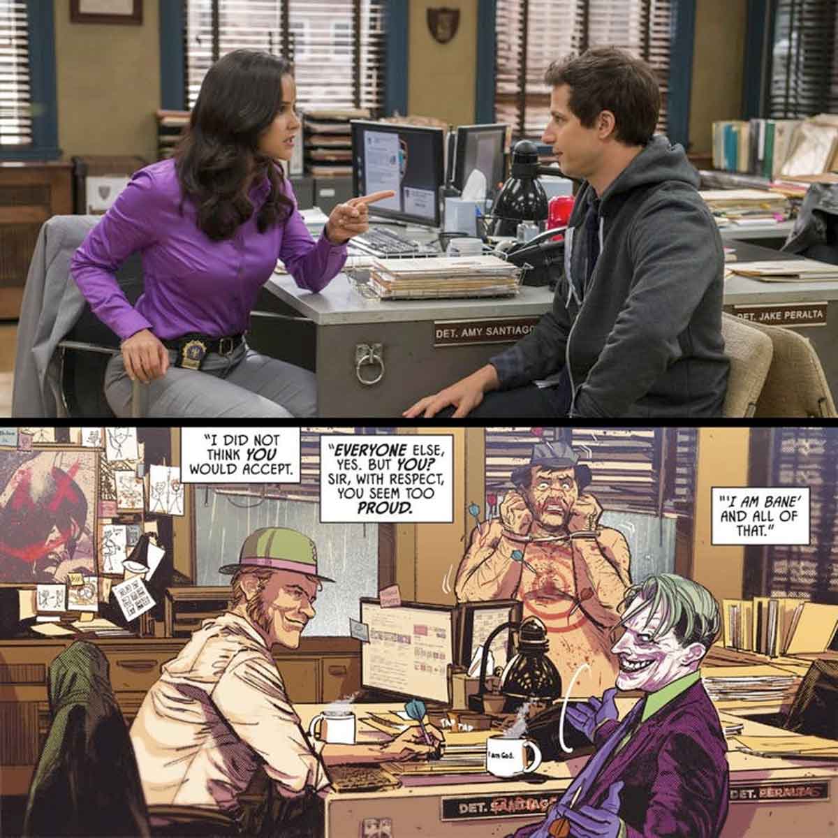 batman introduce la serie brooklyn nine-nine al universo de dc comics