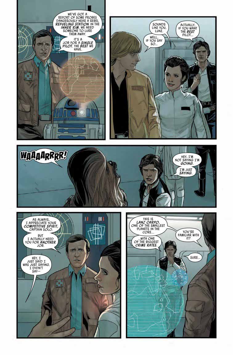 viñeta de cómic sw