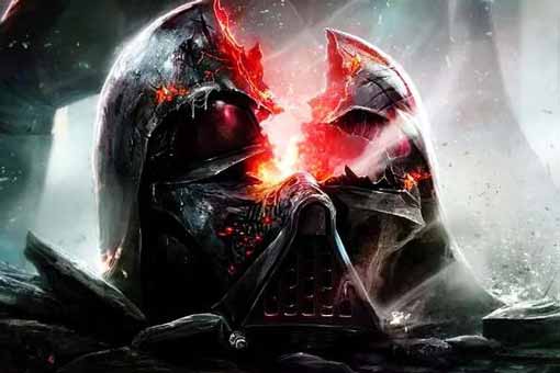 darth vader helmet cracked open