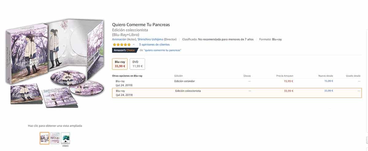 quiero comerme tu pancreas edición coleccionista