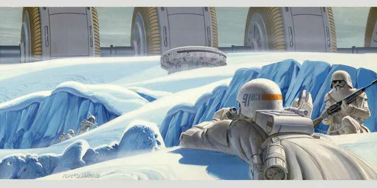 star wars snowtrooper concept art ralph mcquarrie imperio contraataca