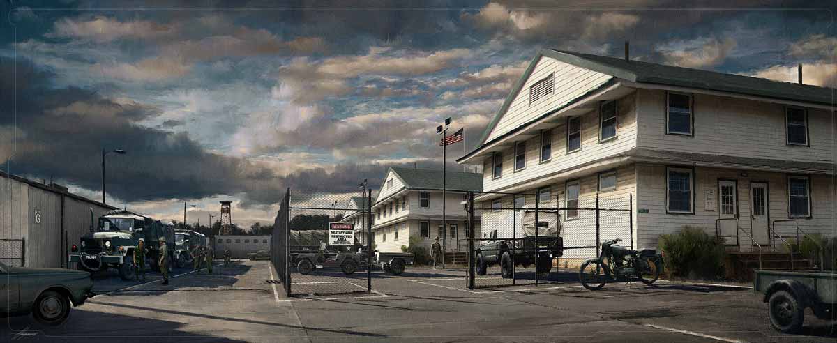 Cuartel militar en los años 70