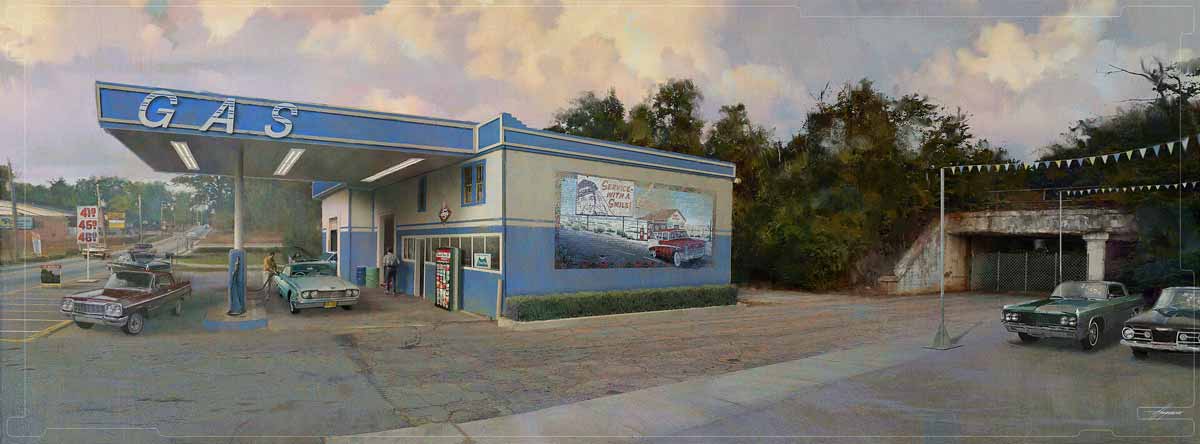 diseño de gasolinera