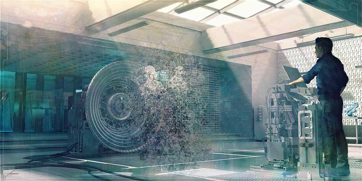 Iron Man y Viuda negra viajando en el tiempo