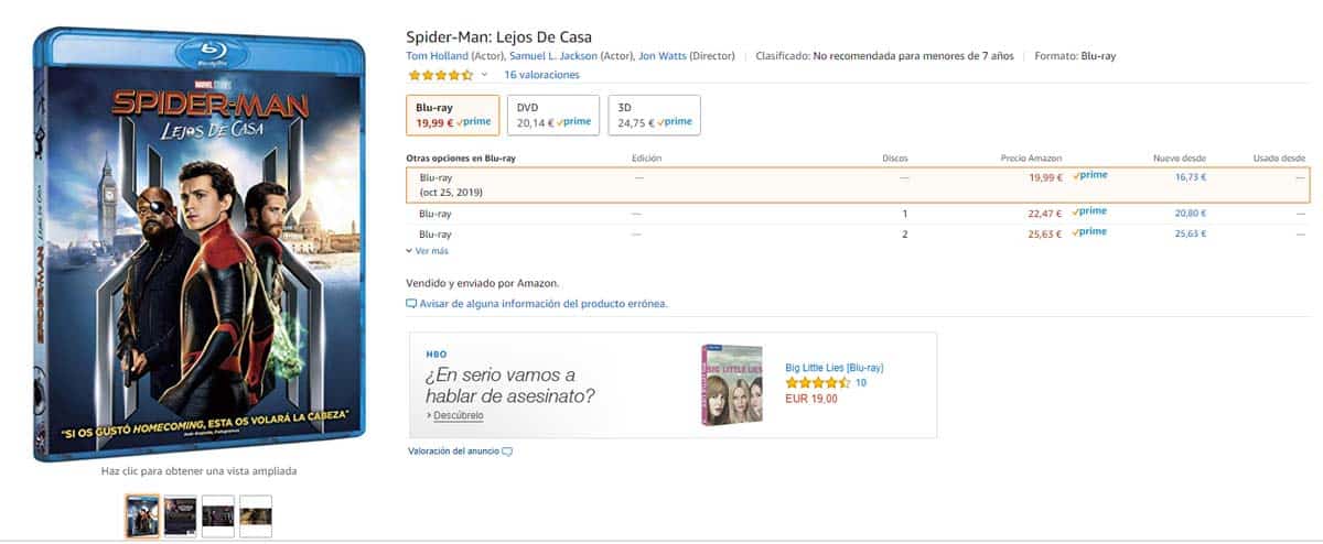 Spider-man: Lejos de casa. Busca a spidey y gana premios de la película spider-man: lejos de casa blu-ray