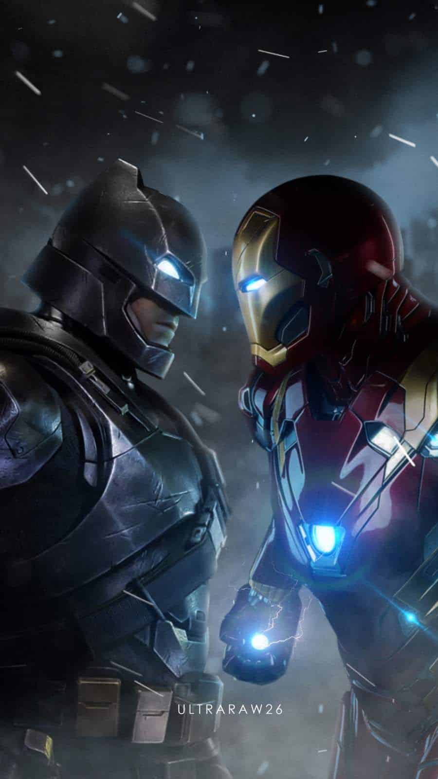 cine de superhéroes batman vs iron man
